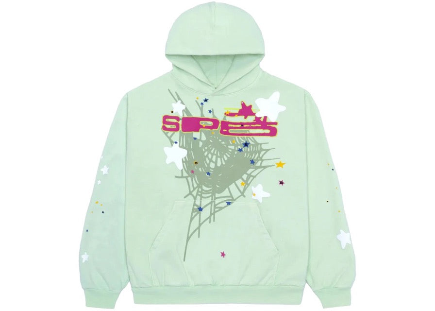 Sp5der SP5 Hoodie, Mint