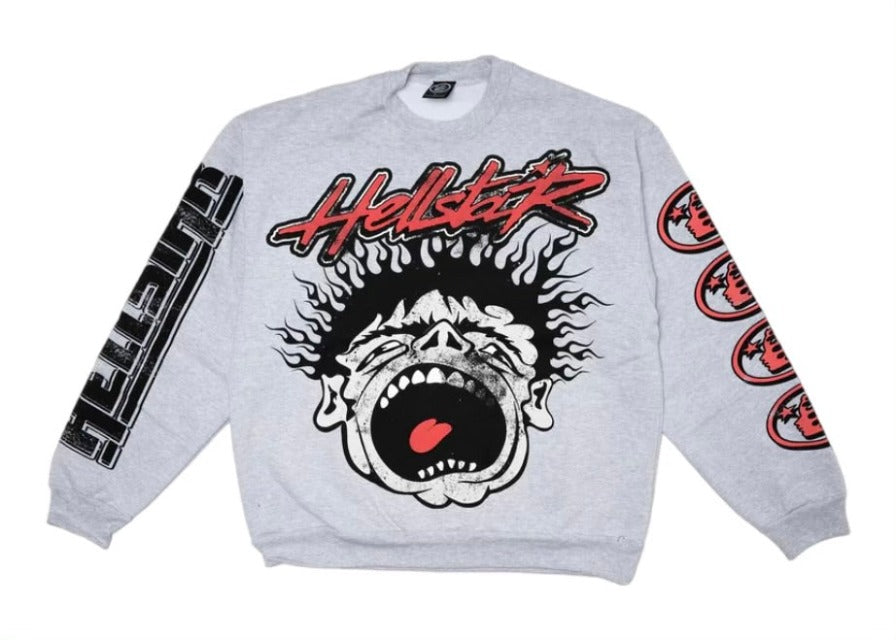 Hellstar Records Crewneck Grau